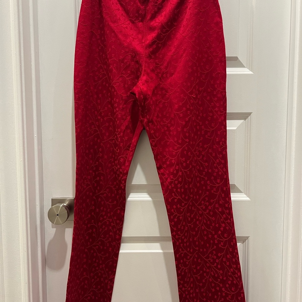 Jessica McClintock Red Casual Bottoms high waisted . festive